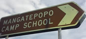 Mangatepopo Road Sign